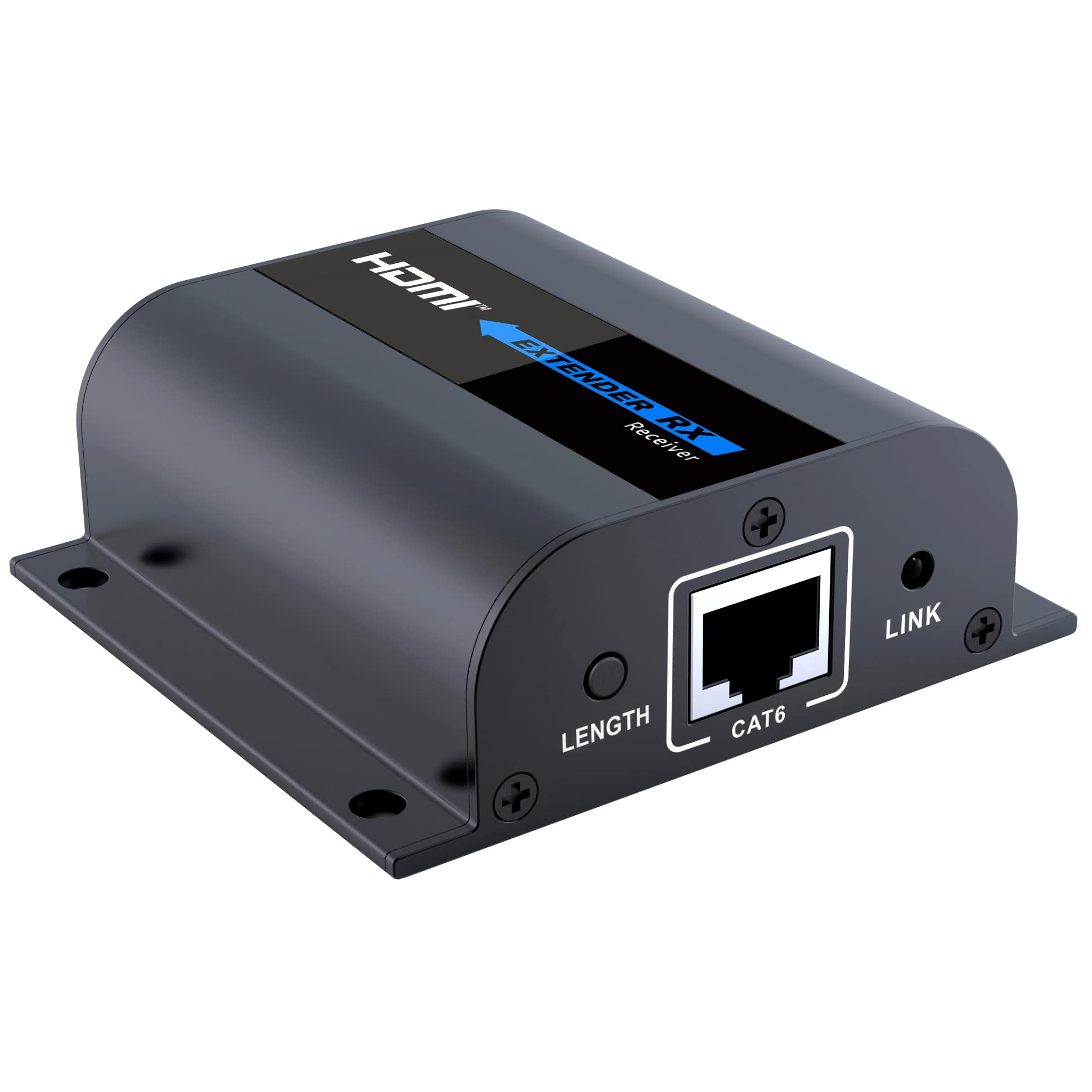 PremiumCord - Estensore HDMI Fino a 60 m Tramite Cavo Patch Cat6/Cat6a/Cat7, Cavo LAN, alloggiamento in Metallo, Compatibile con Full HD 1080p 60Hz
