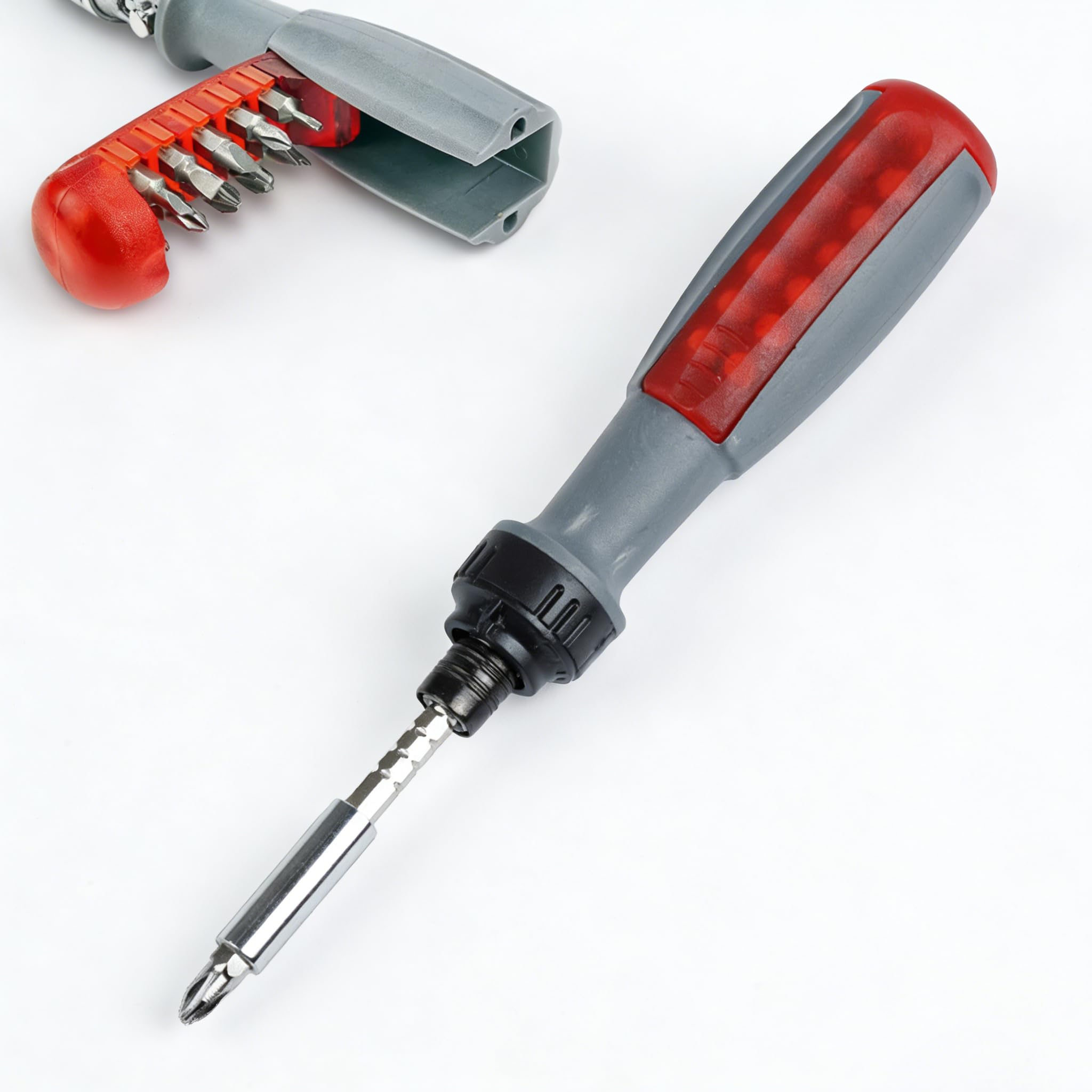 Yuiturt Ratchet Screwdriver Set Tool Kit, 10-in-1 1-Piece Multi-Bit Magnetic Phillips Slotted Special-Shaped Bits, Portable Repair Tool for Home DIY with Carded Packaging