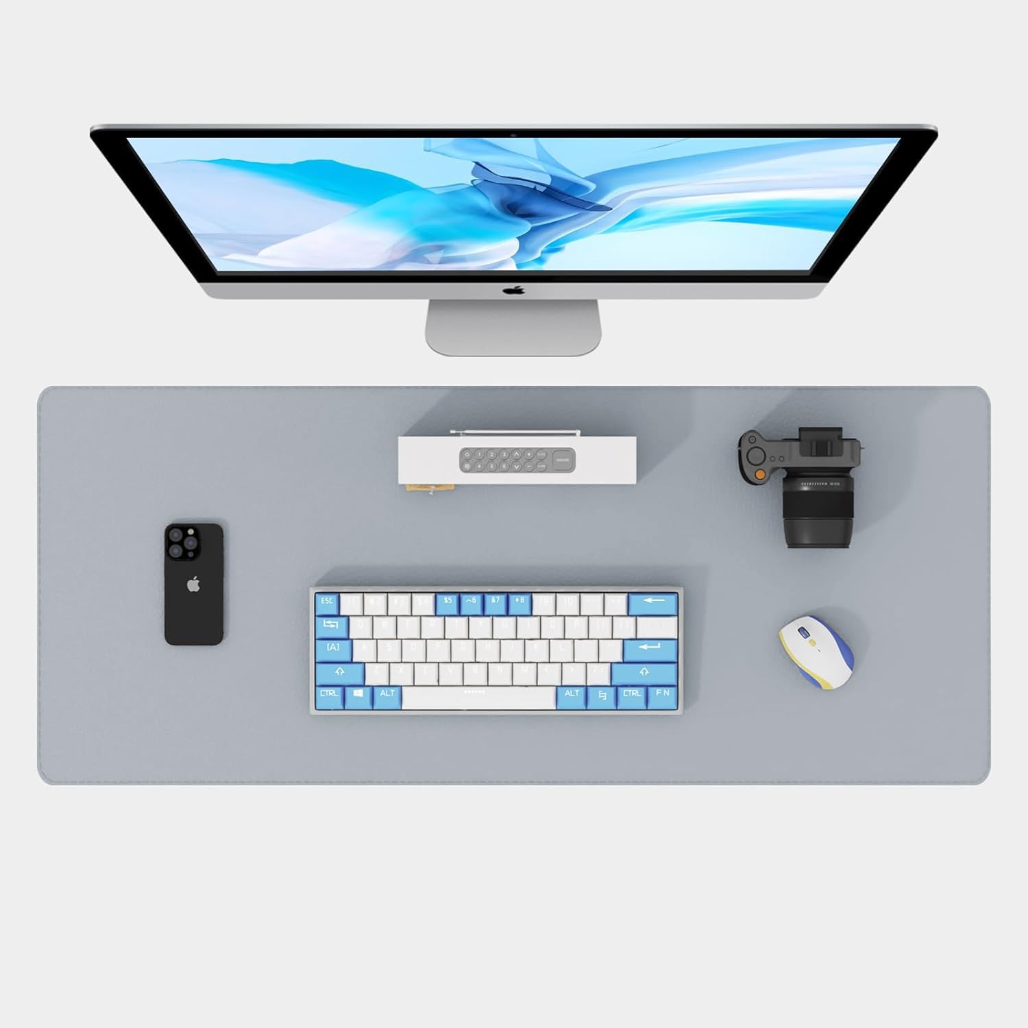 DAWNTREES 60 x 35 cm Leather Desk Pad, Grey — image 1