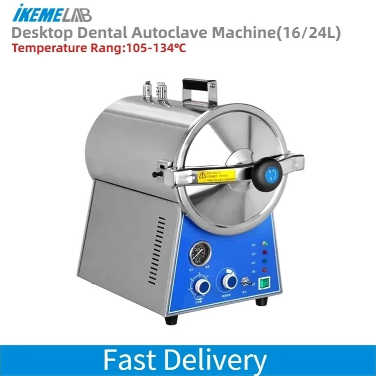 Máquina portátil de la autoclave del litro 16L/24 del esterilizador del salón del acero inoxidable de la autoclave de la sobremesa(24L)