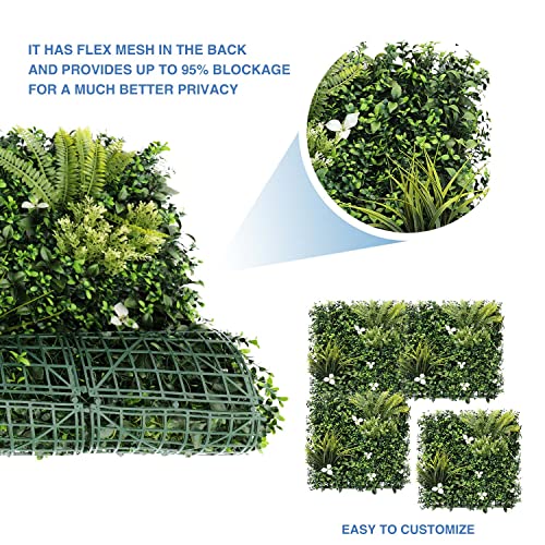 EK-20-x-20-Artificial-Plant-Fence-Panel-Faux-Leaves-Grass-Wall-Privacy-Screen-Panel-Decorative-for-Indoor-Outdoor-Style-05-6-Pcs EK 20 x 20 Artificial Plant Fence Panel Faux Leaves Grass Wall Privacy Screen Panel Decorative for Indoor Outdoor Style 05 6 Pcs