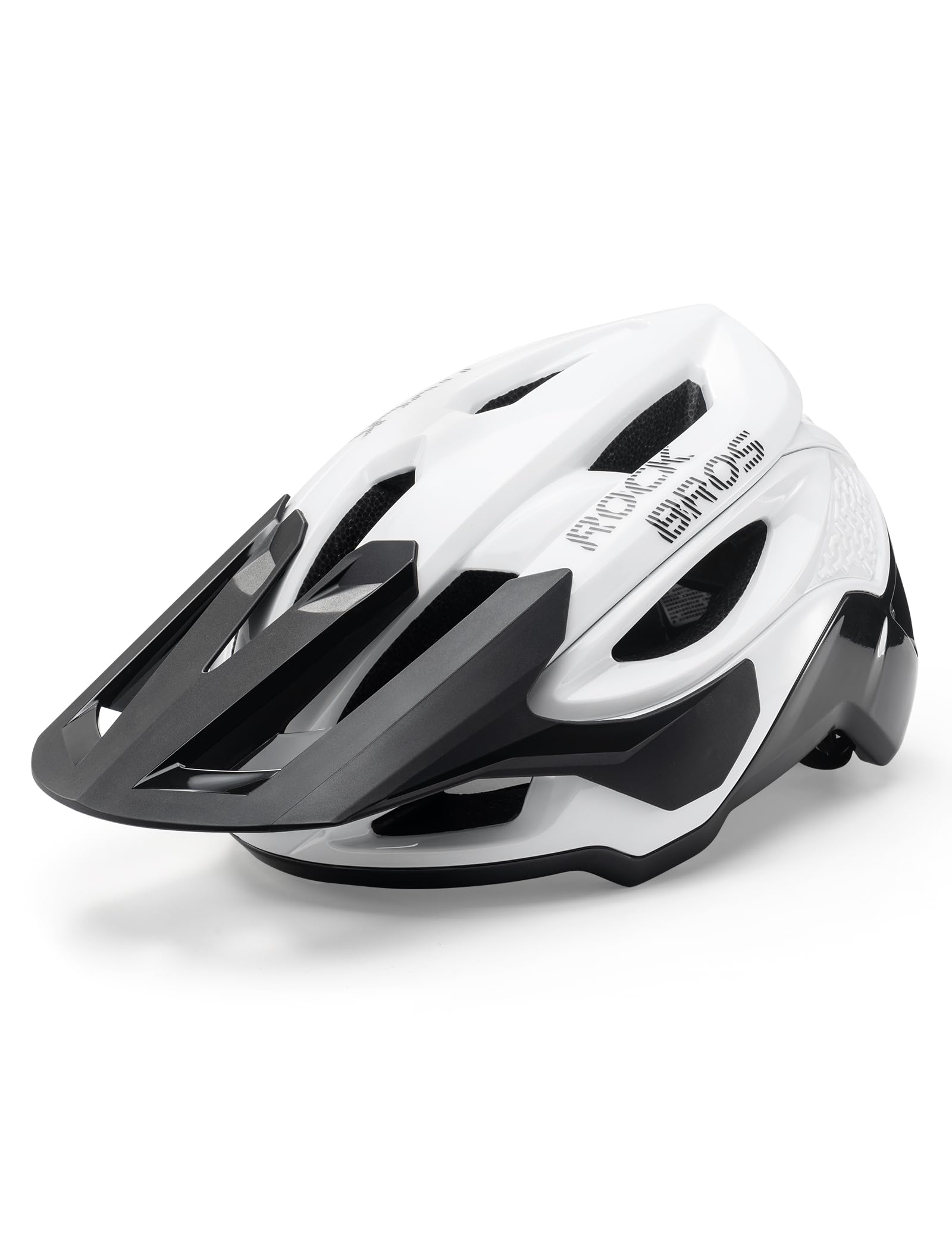 ROCKBROS Bike Helmet,Size 58-62 cm, 1-Second Magnetic Buckle,White | PC Shell & EPS Liner，Adjustable Visor,16 Air Vents Mountain & Road Bicycle Helmets for Men Women Adults Youth-image-48
