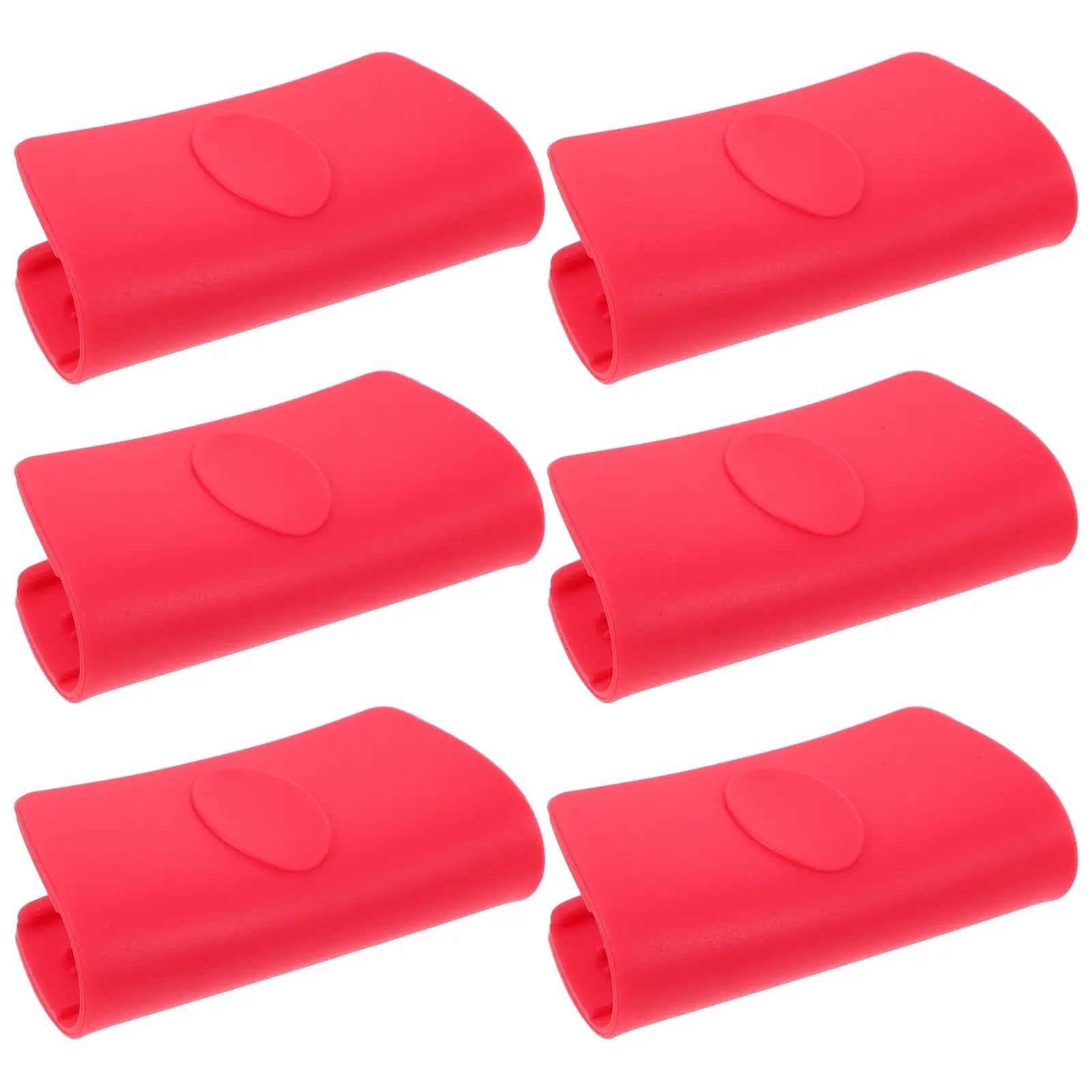 6 Pcs Silikon Topf Griff Abdeckungen Wärme Beständig rutschfeste Griffe Schutzhülle Wok Ärmeln Küche Kochgeschirr Teile
