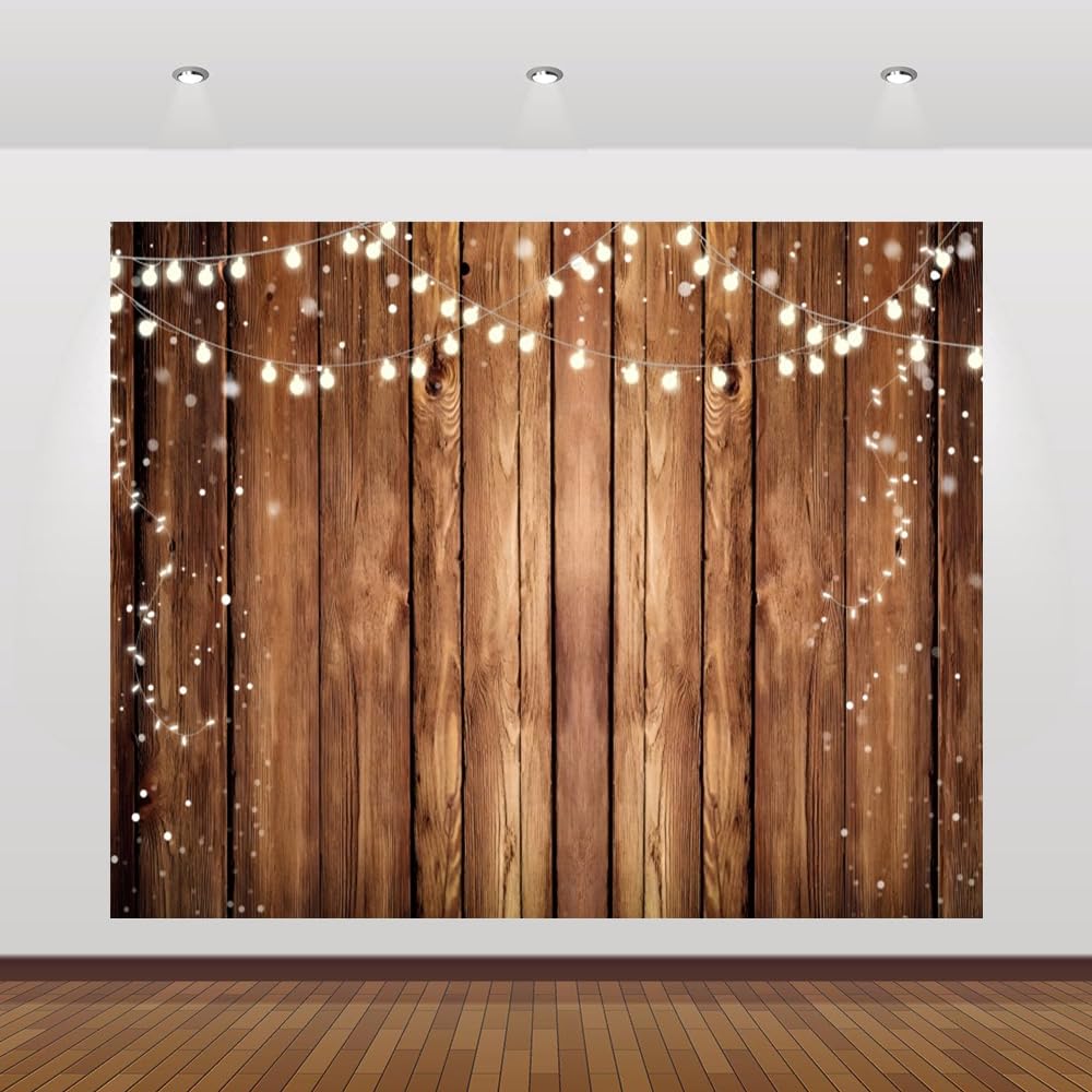 Wood Backdrop for Photography Brown Rustic Wooden Backdrops for Party Wood Panel Background Baby Shower Birthday Party Vintage Wood Plank Wall