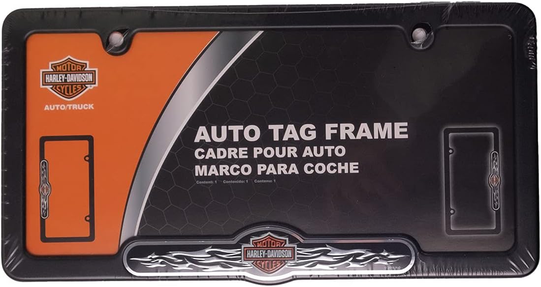 Harley-Davidson License Black Tribal B&S Frame Script CG6413
