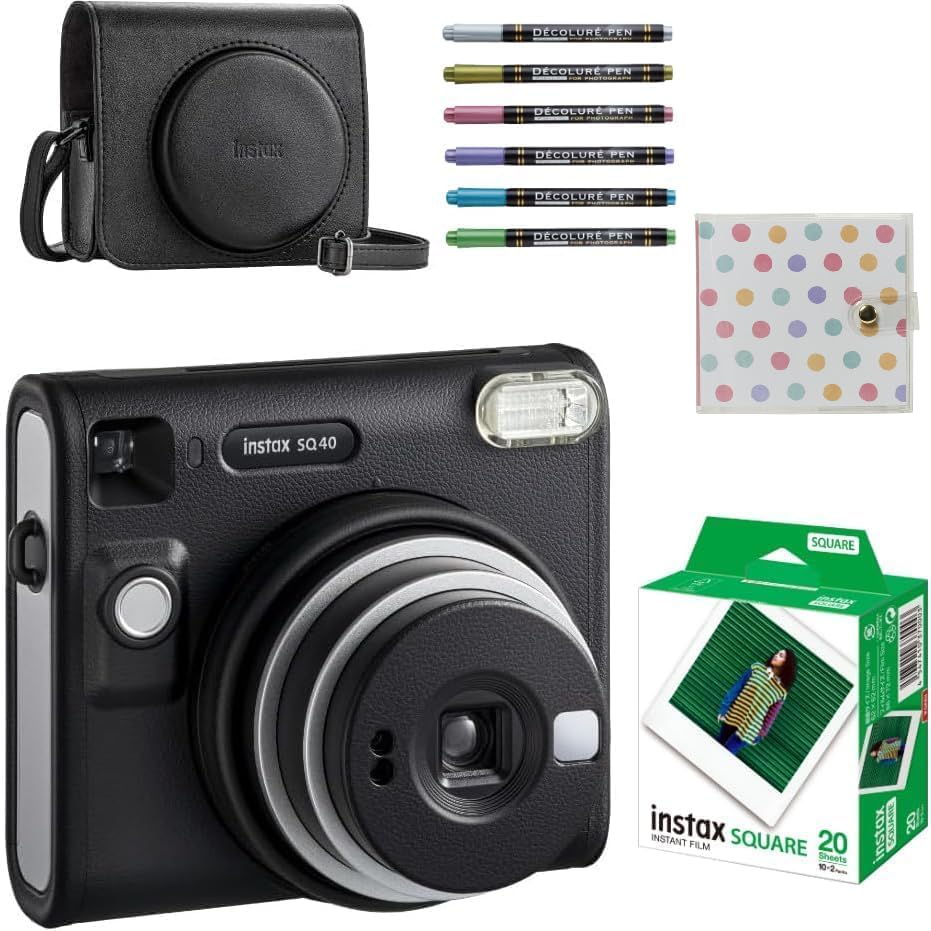 【箱・ケース付】FUJIFILM instax SQUARE SQ 40 チェキ Amazon | チェキ instax SQUARE SQ40 ケース スクエア ホワイト