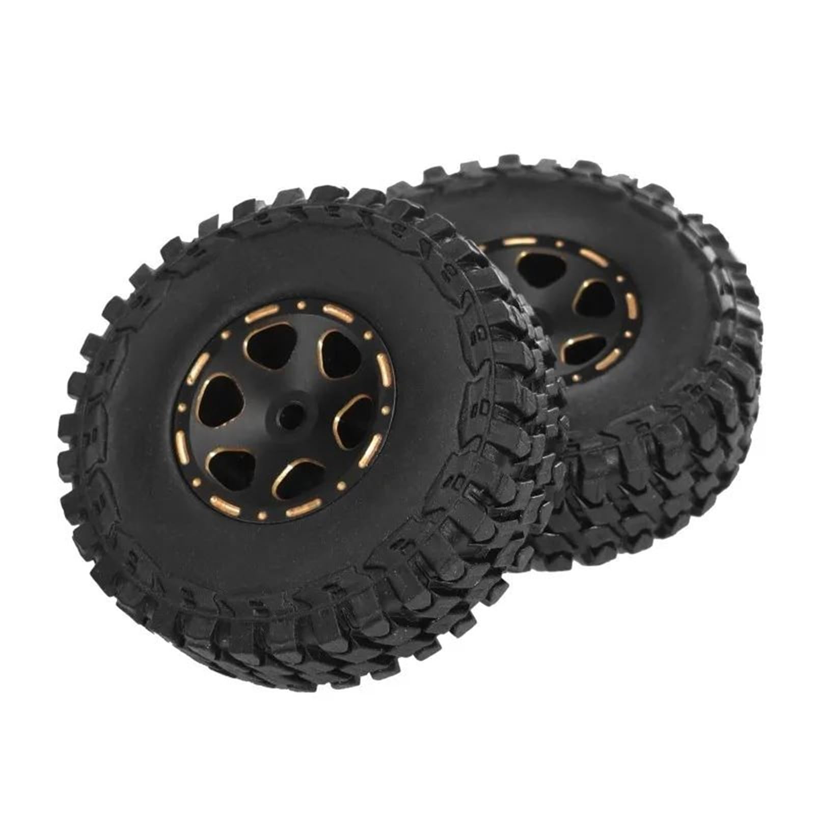 Pneumatici Ruote Beadlock Ottone 4Pezzi per Traxxas per TRX4M 1/18 1/24 rc
