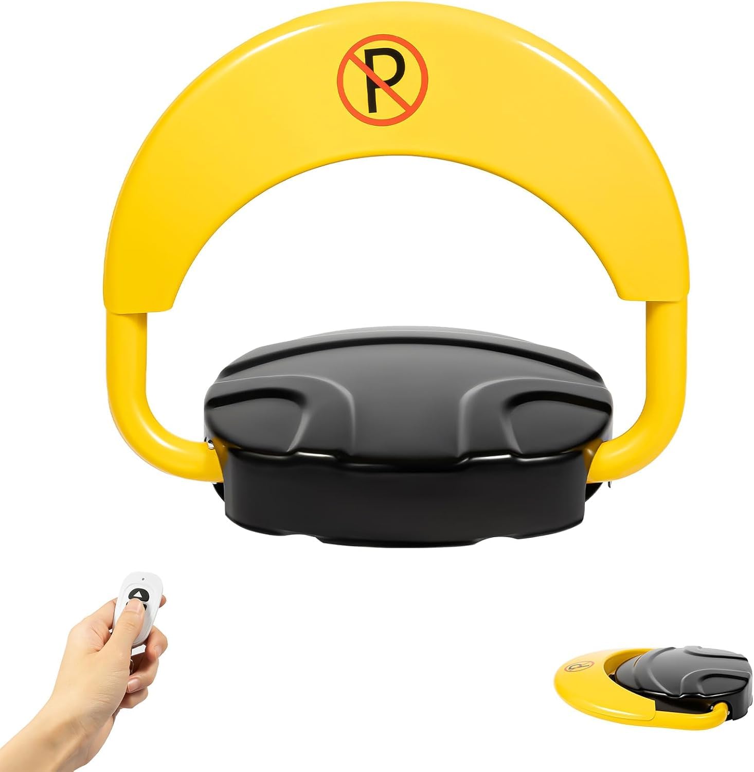 Blocco parcheggio pieghevole, blocco parcheggio con telecomando, strisce riflettenti e funzione di allarme, blocco parcheggio elettrico, livello impermeabile IP67