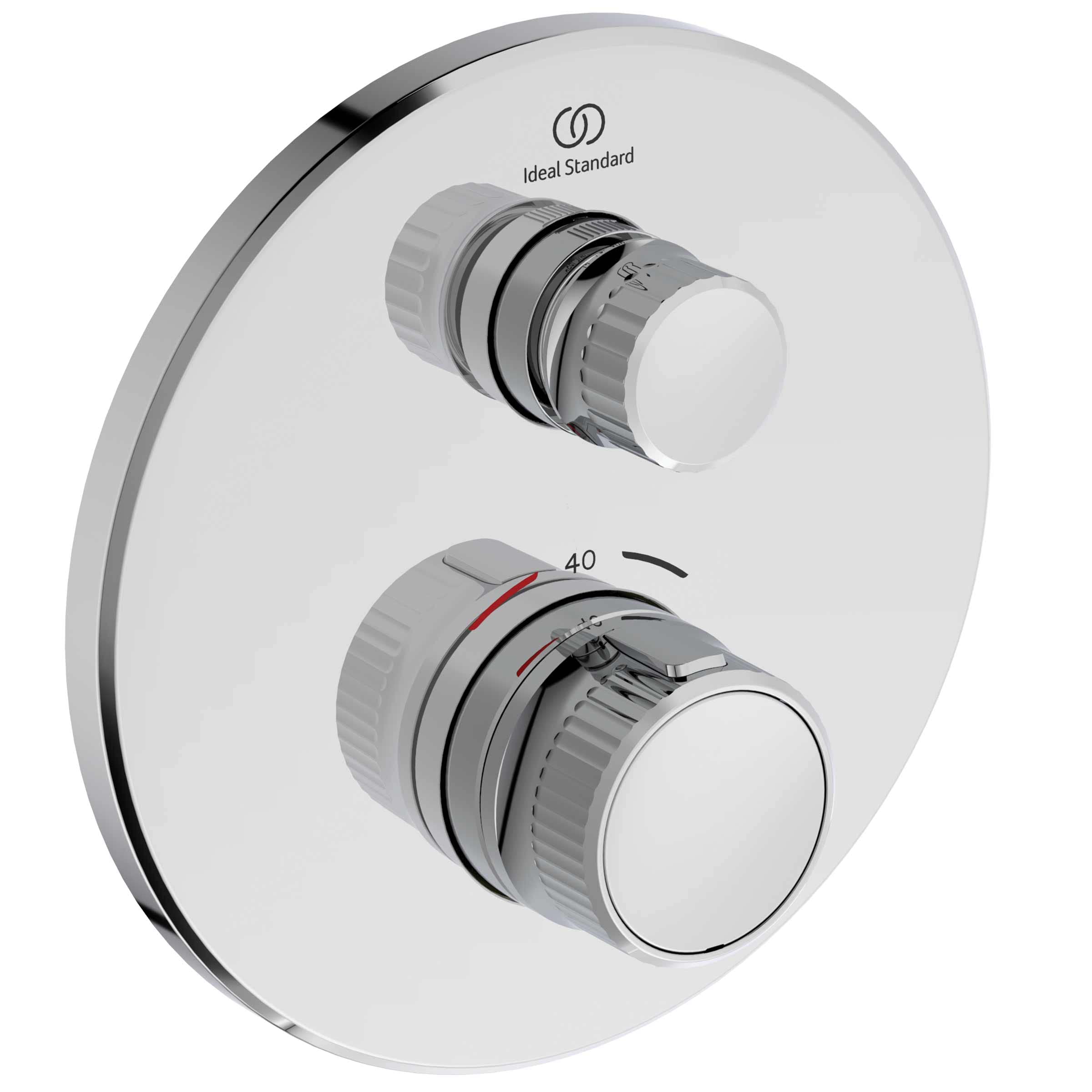 Ideal Standard Ceratherm Navigo A7295AA Shower Thermostat Flush-Mounted, Chrome, Rund