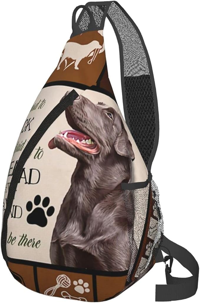 Labrador Retriever Chest Shoulder Backpack Crossbody Pack Rucksack For