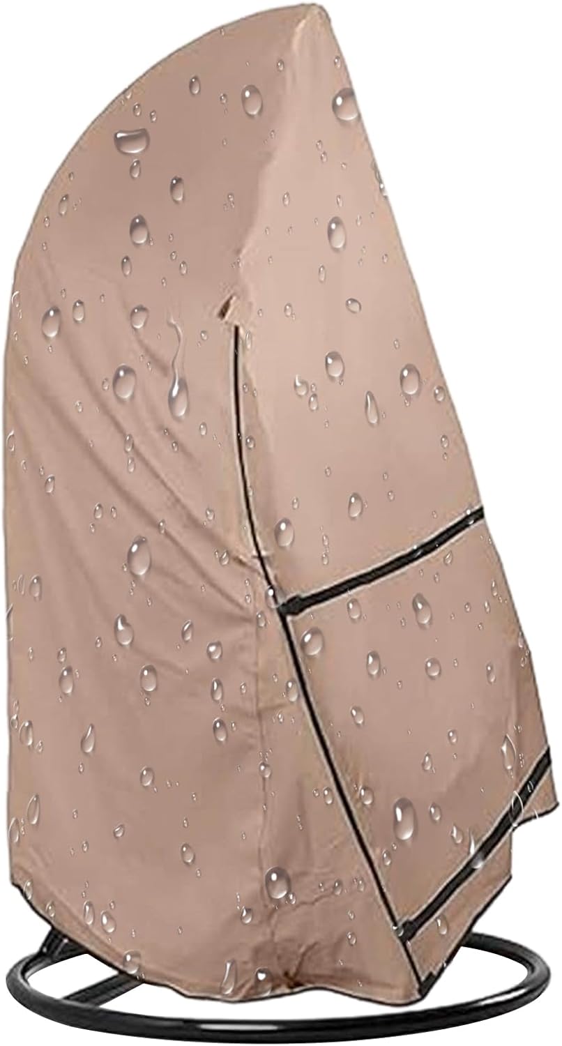 Egg Chair Cover, Weatherproof Protection, Black, Khaki, Waterproof Seat Protector, Patio Chair Covers, Dustproof Design, For Home Garden Backyard Balcony Patio Living Room