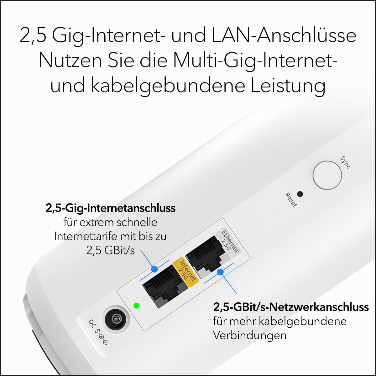 NETGEAR Orbi Serie 370 | Mesh WiFi 7 System | RBE372 | Mesh WiFi 7 Router + 1 Satellit | Bis zu 3,6 Gbit/s | Abdeckung bis 240 m² | 70 Geräte | 2,5-GB-Internetport | Dual-Band BE3600 | 2 Pack