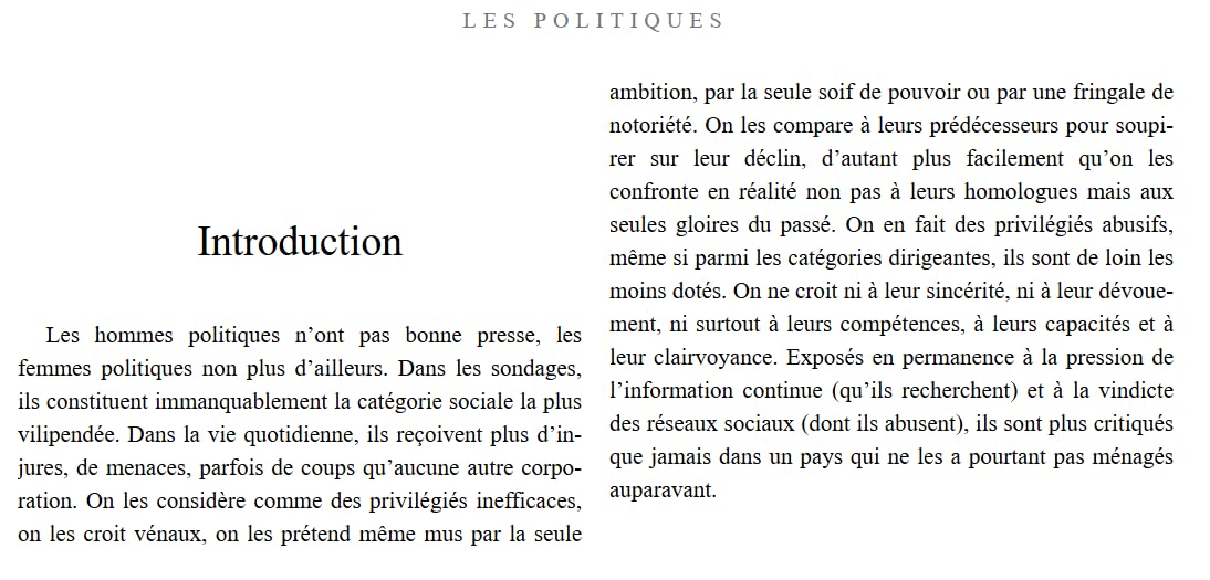 Les politiques: Portraits et croquis