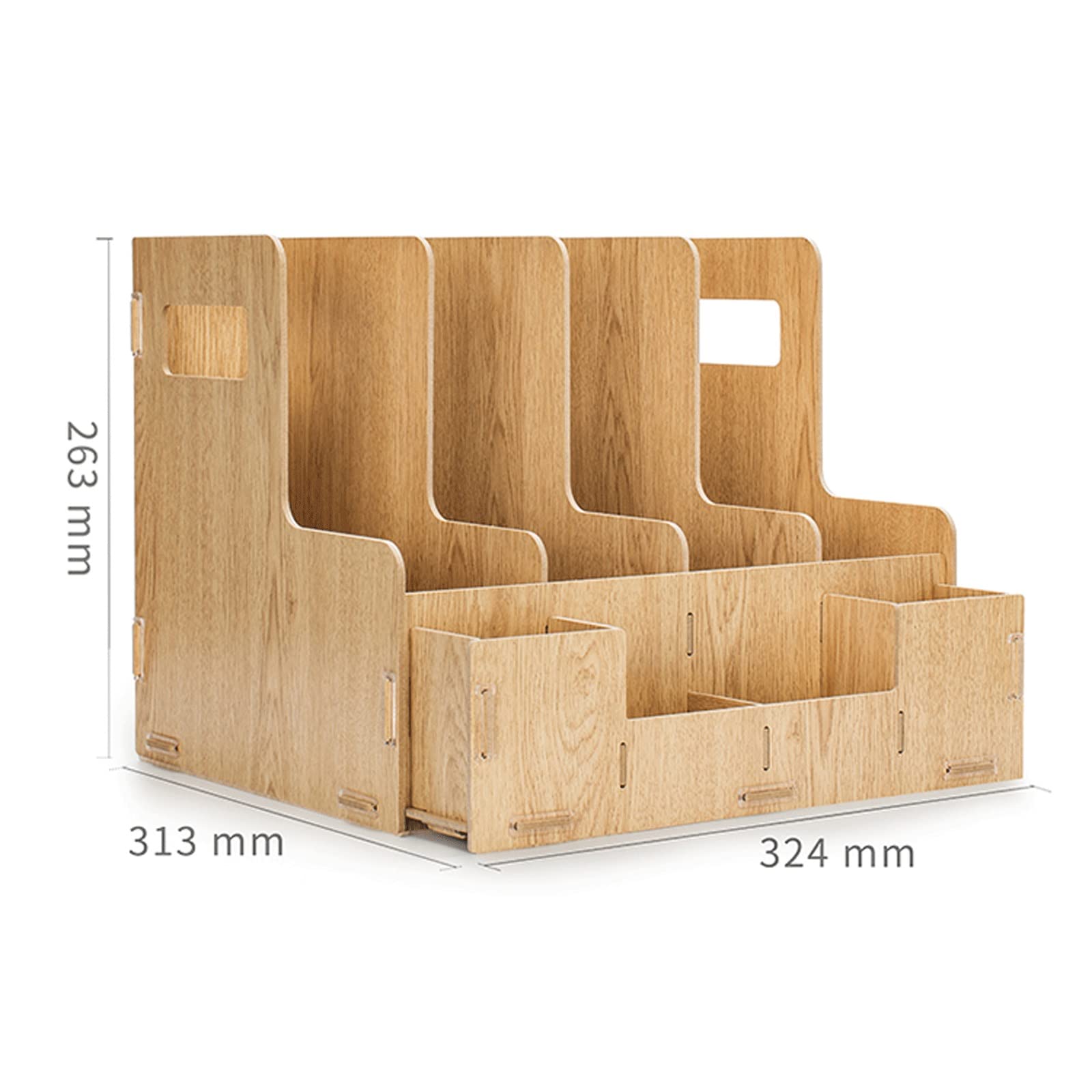 Portadocumenti da Scrivania Multifunzionale Combinato Box di File di File Desktop Desktop Scaffale Multistrato in Legno Originale Vaschetta Portacorrispondenza