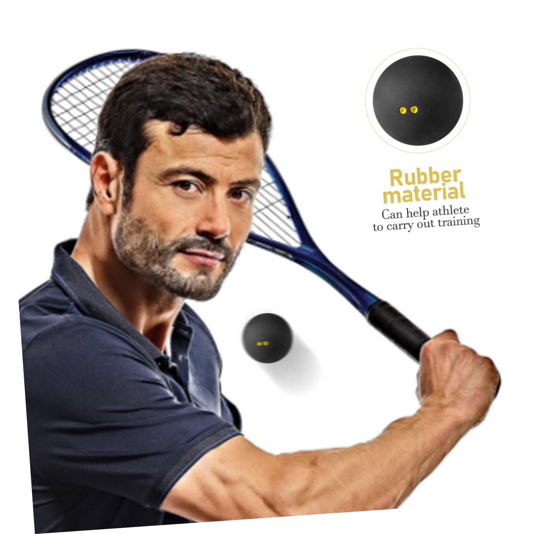 BESPORTBLE 4pcs Squash Balls Racket Balls Small Single Dot Sturdy Material Ideal for Training and Present