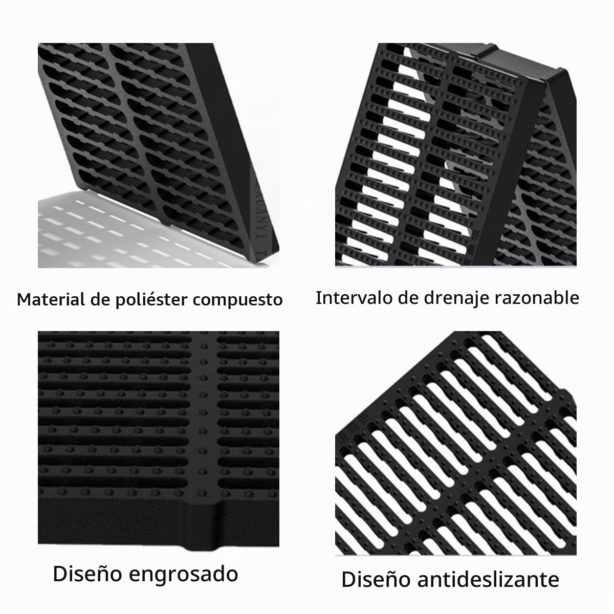 Cubiertas de Drenaje Rectangulares para Exteriores, Rejilla de Drenaje de Canal, Cubierta de Alcantarillado con Rejilla, para Jardines Y Patios/50X20X2Cm(19.7X7.9X0.79In)