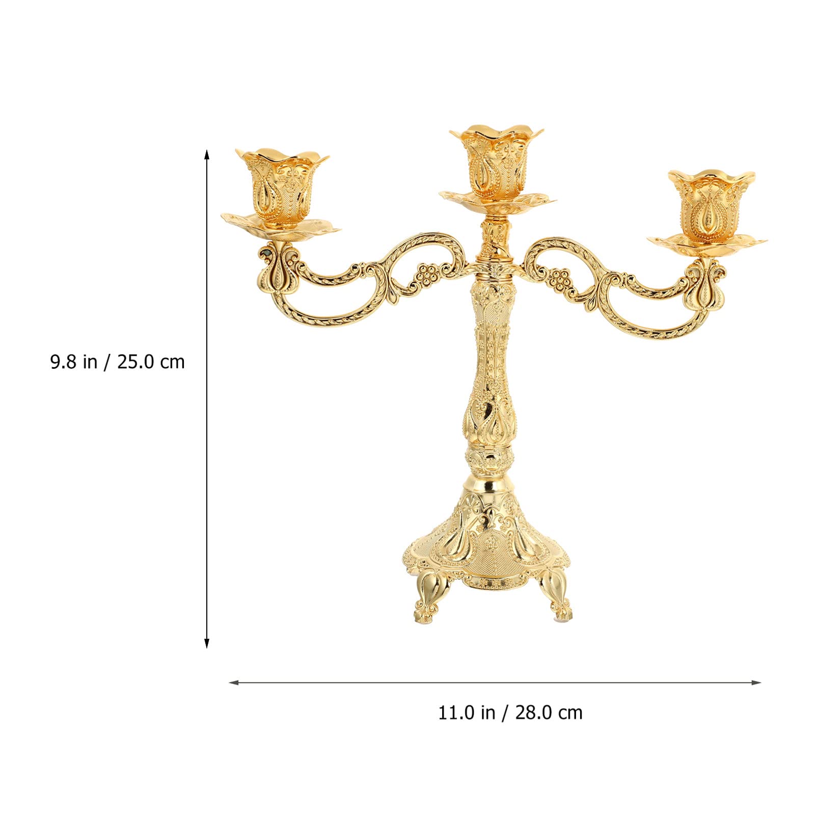 Candeliere, 1 pz candeliere 3 Bracci candelabro in Metallo portacandele Decorativo portacandele Decorativo mensola Tavolo Rustico Decorazione Matrimonio Candela pilastro Zinco
