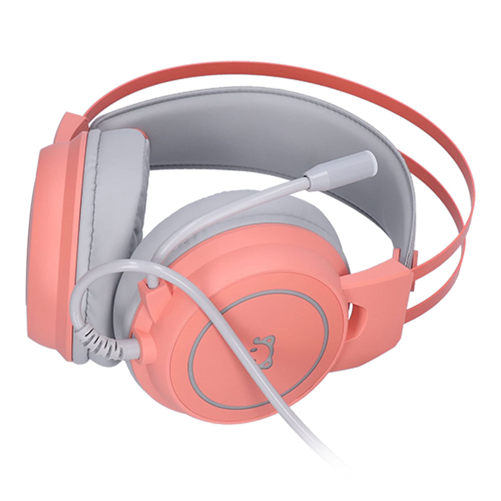 SIXRUN Zestaw Słuchawkowy do Gier na głowę, Głośnik 50 Mm, USB 7.1 (PINK)
