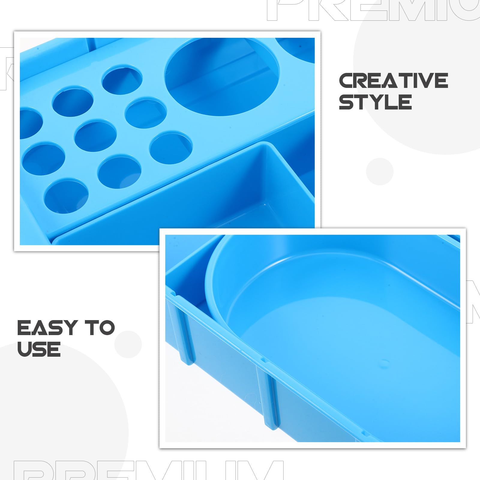 Dispensador de Medicamentos Médico Azul de Plástico Compartimentos Integrados y Diseño Apilable Vertical para Hospitales y Salas de Infusión