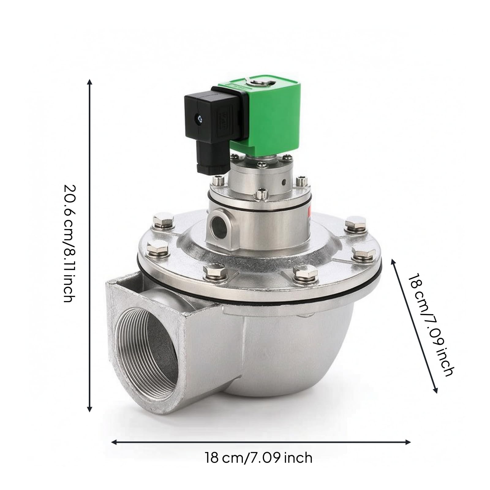 Válvula de Colector de Polvo Electroválvula Válvula Neumática de Diafragma Válvula de Pulso Mecanismo Sumergido Cuerpo, Válvula De Pulso Tipo Bolsa DMF-Z-50S DC24V