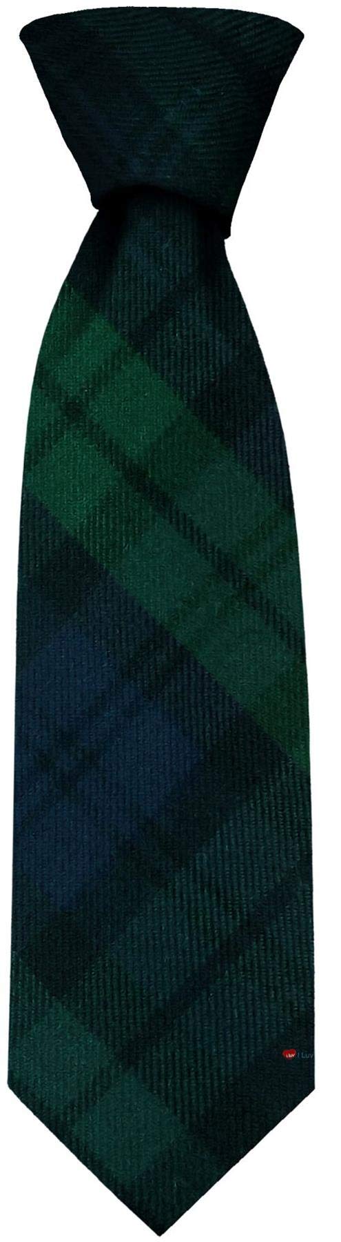 I LUV LTD Gents Neck Tie Black Watch Modern Tartan Military Lightweight Scottish Clan Tie