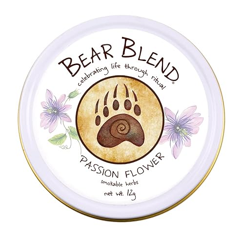 Miniatura 2 de Bear Blend Organics Hierbas fumables de flor de la pasiflora, passiflora incarnata, 0.42 oz