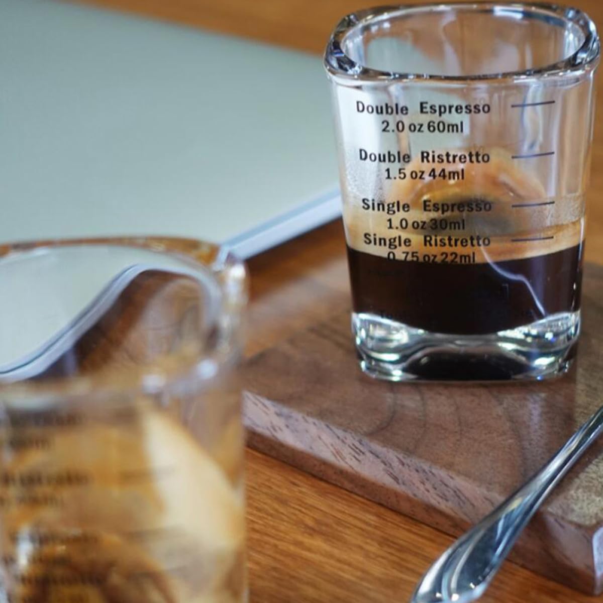 UKCOCO 6 Stück Espressotassen aus Borosilikatglas 60 Ml mit Skala Messbecher für Kaffee Tee Milch Kreatives Messwerkzeug für Zuhause und Schule