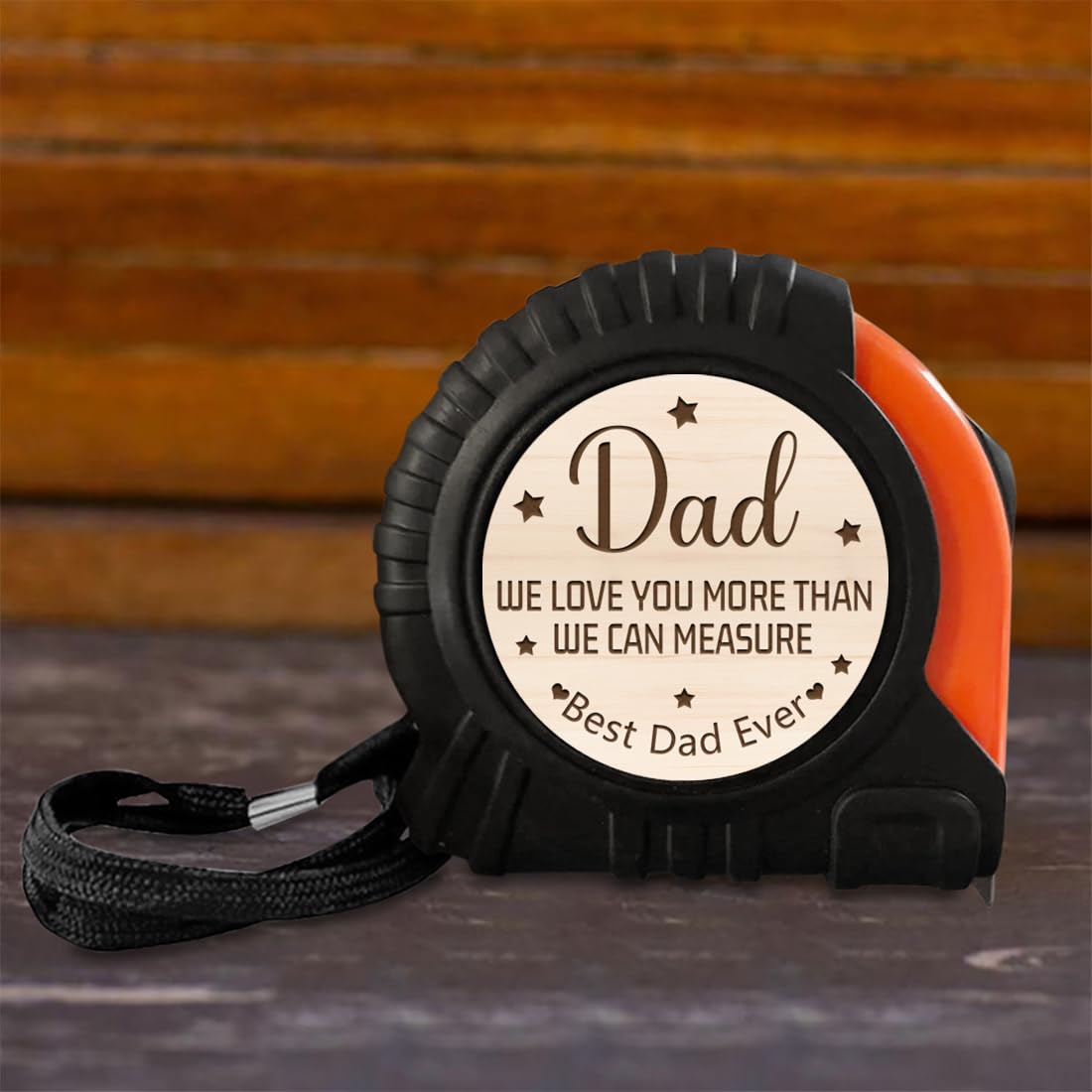 Dad Tape Measure Gifts Fathers Day Birthday Valentines Gifts for Dad Father Tool Gifts, We Love You More Than We Can Measure, Tool Gift for Dad, Step Dad, Bonus Dad, Engraved Tape Measure (Dad)