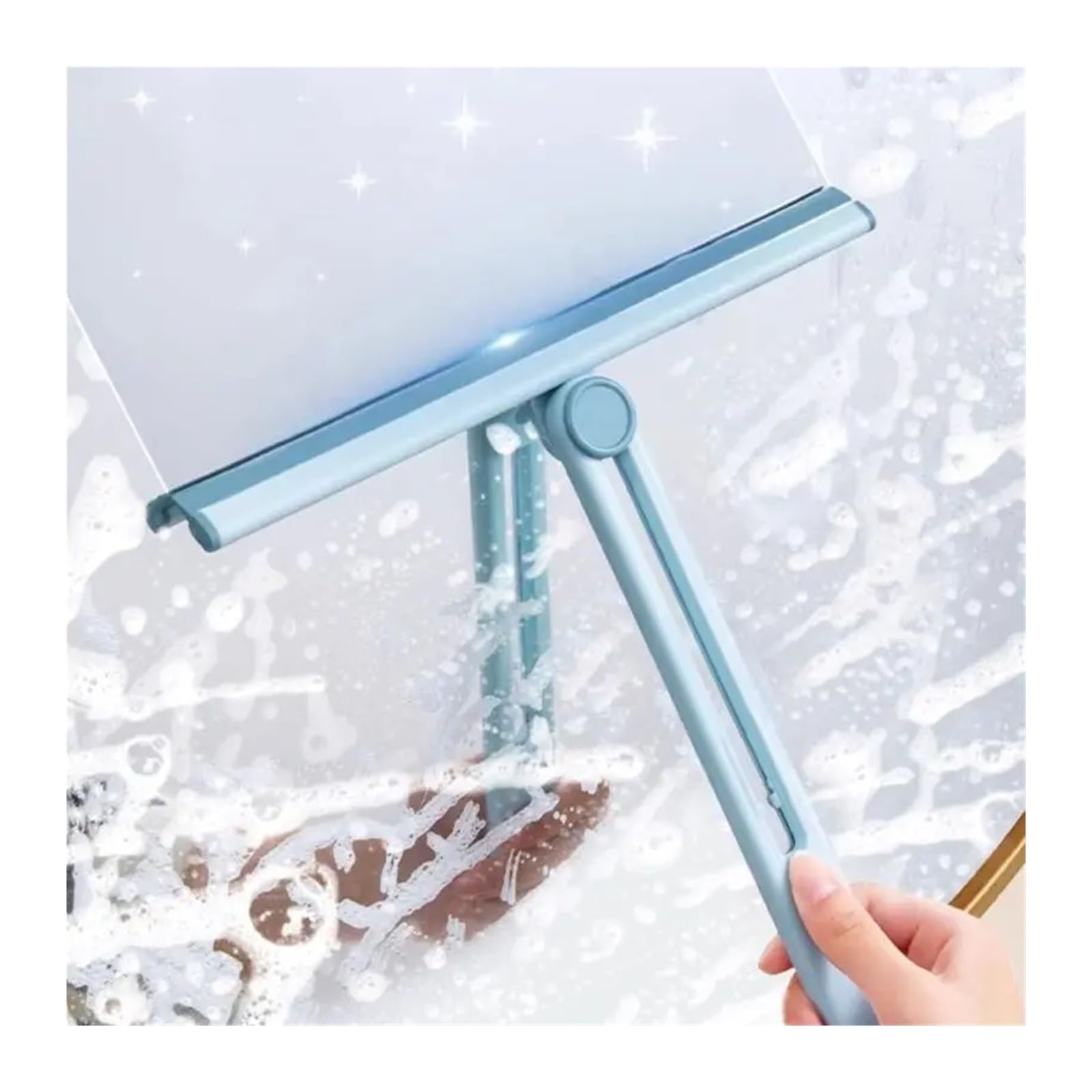 Grattoir en Silicone, essuie-Glace de Lavage, raclette Douche, Nettoyage des vitres du Sol, Outil, Mur d'eau Domestique(Black)