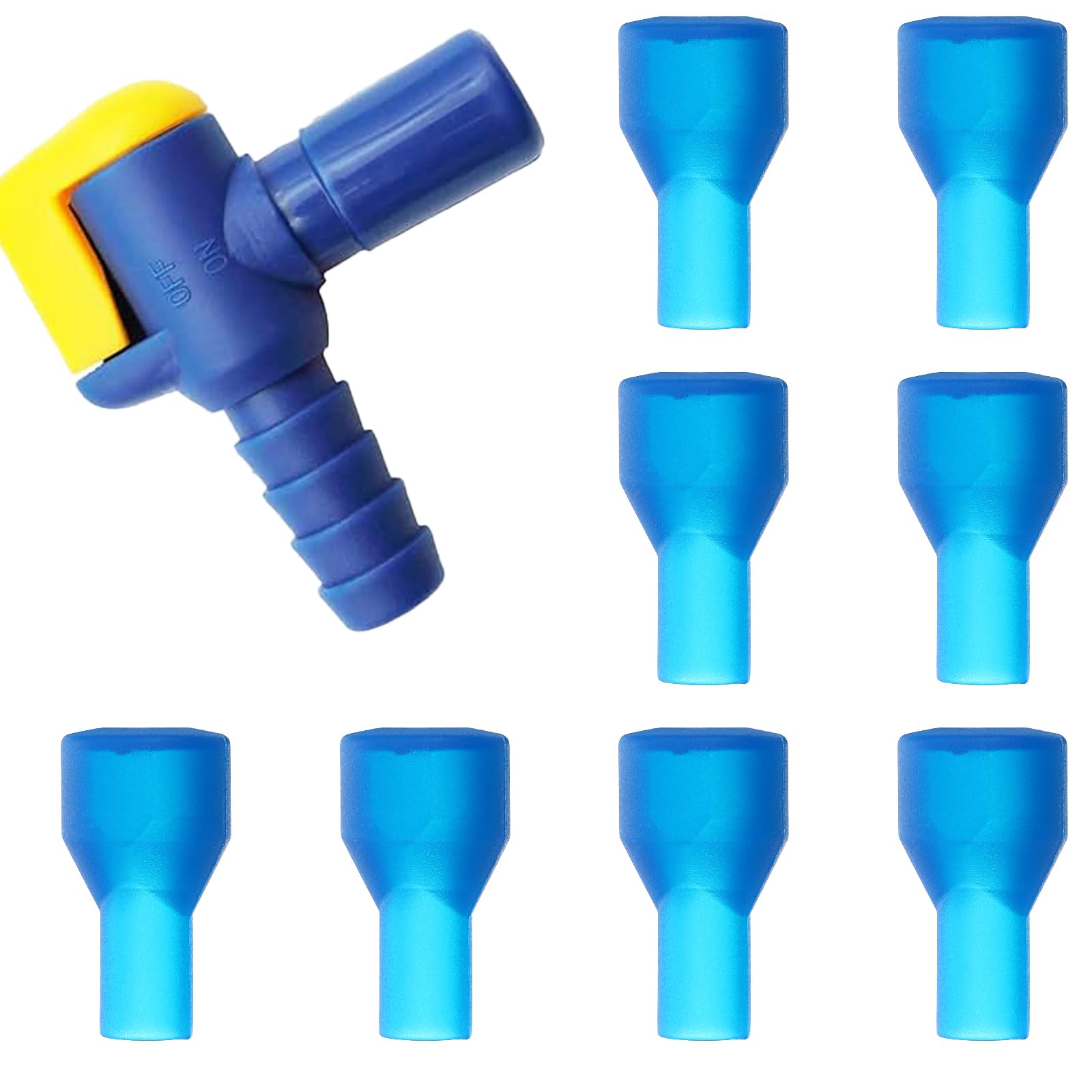 8 Pcs Bite Valve Replacement Mouthpiece, Replacement Bite Valve Tube Nozzle, Hydration Pack Bladder Accessories for Outdoor Most Brands Hydration, Backpack Water Reservoir
