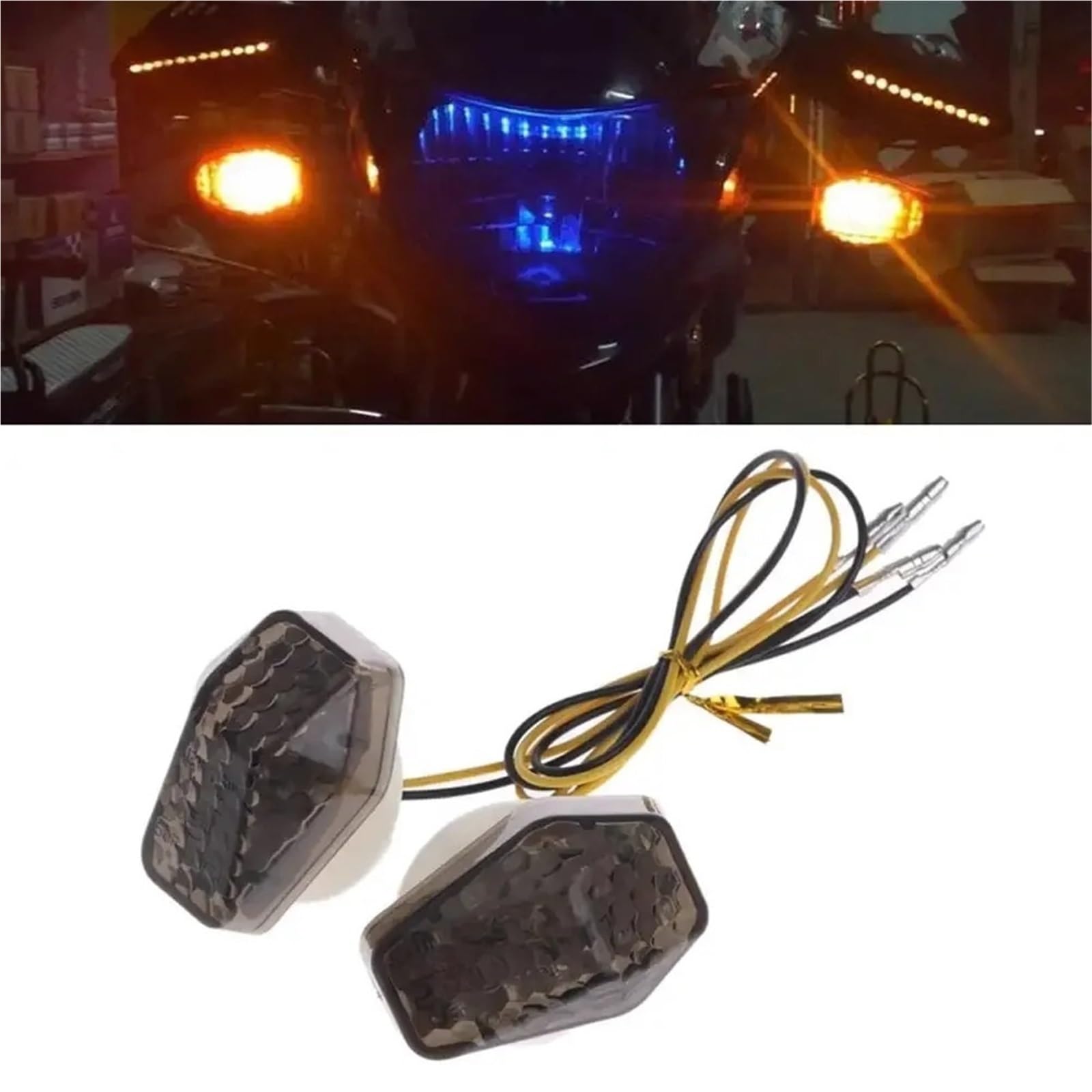 2 pezzi ambra 12V per indicatori direzione per LED per Suzuki, per Yamaha