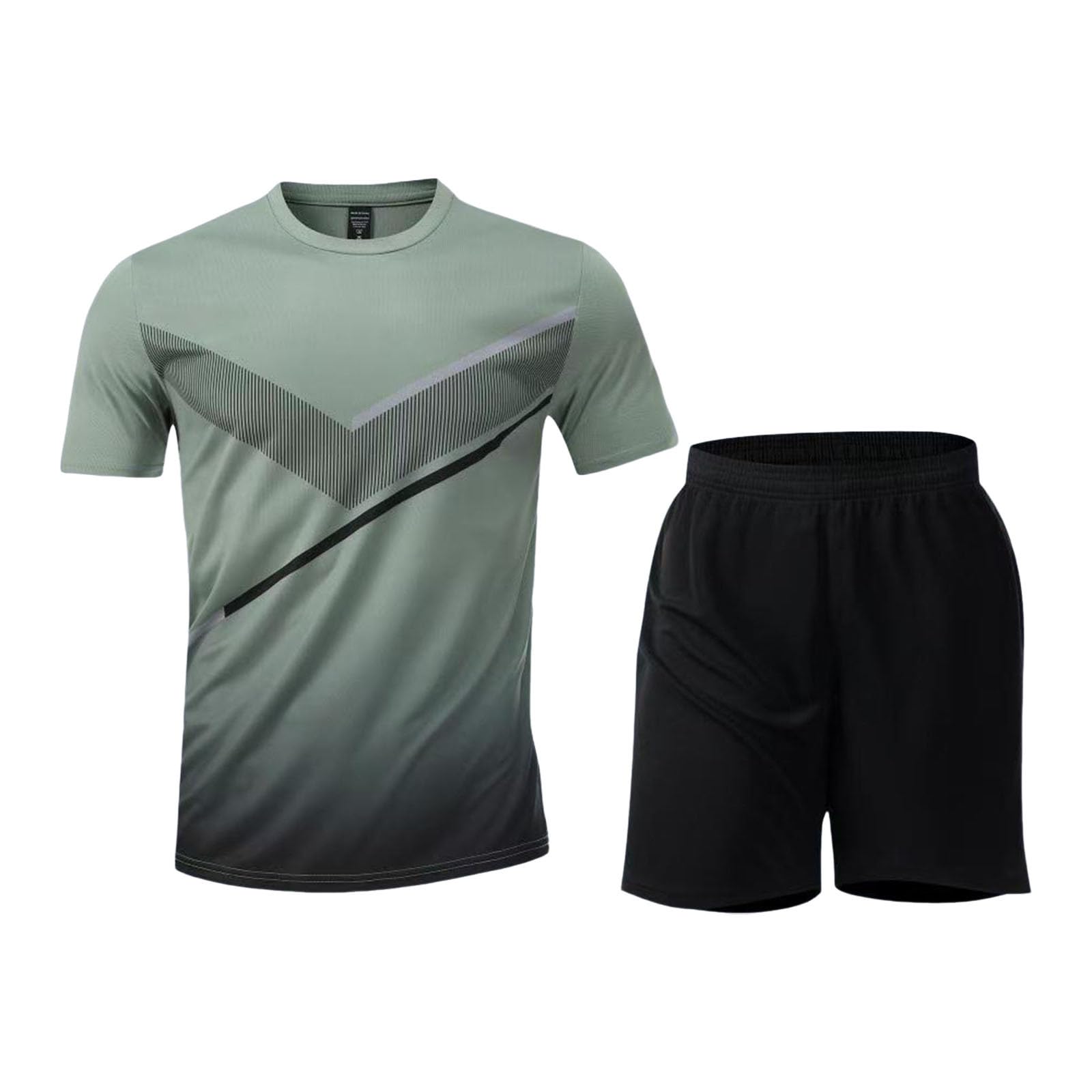 Genérico - Traje deportivo para hombre, secado rápido, manga corta, transpirable, para correr, para el aire libre