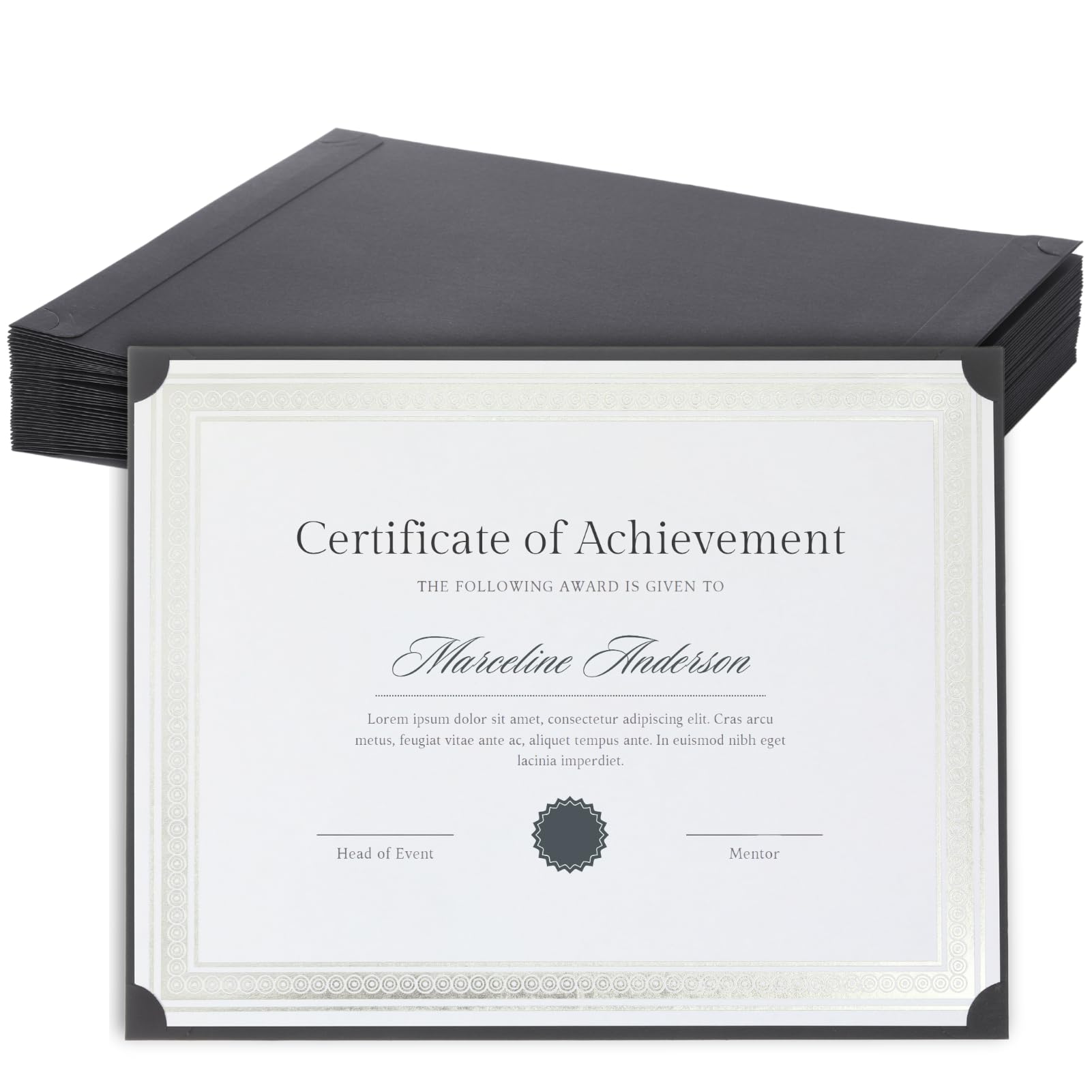 Single Sided Certificate Holders for Letter Size, 8.5 x 11 Bulk Award Certificate Cover for Graduation,Diploma, Documents, Marriage,Employee