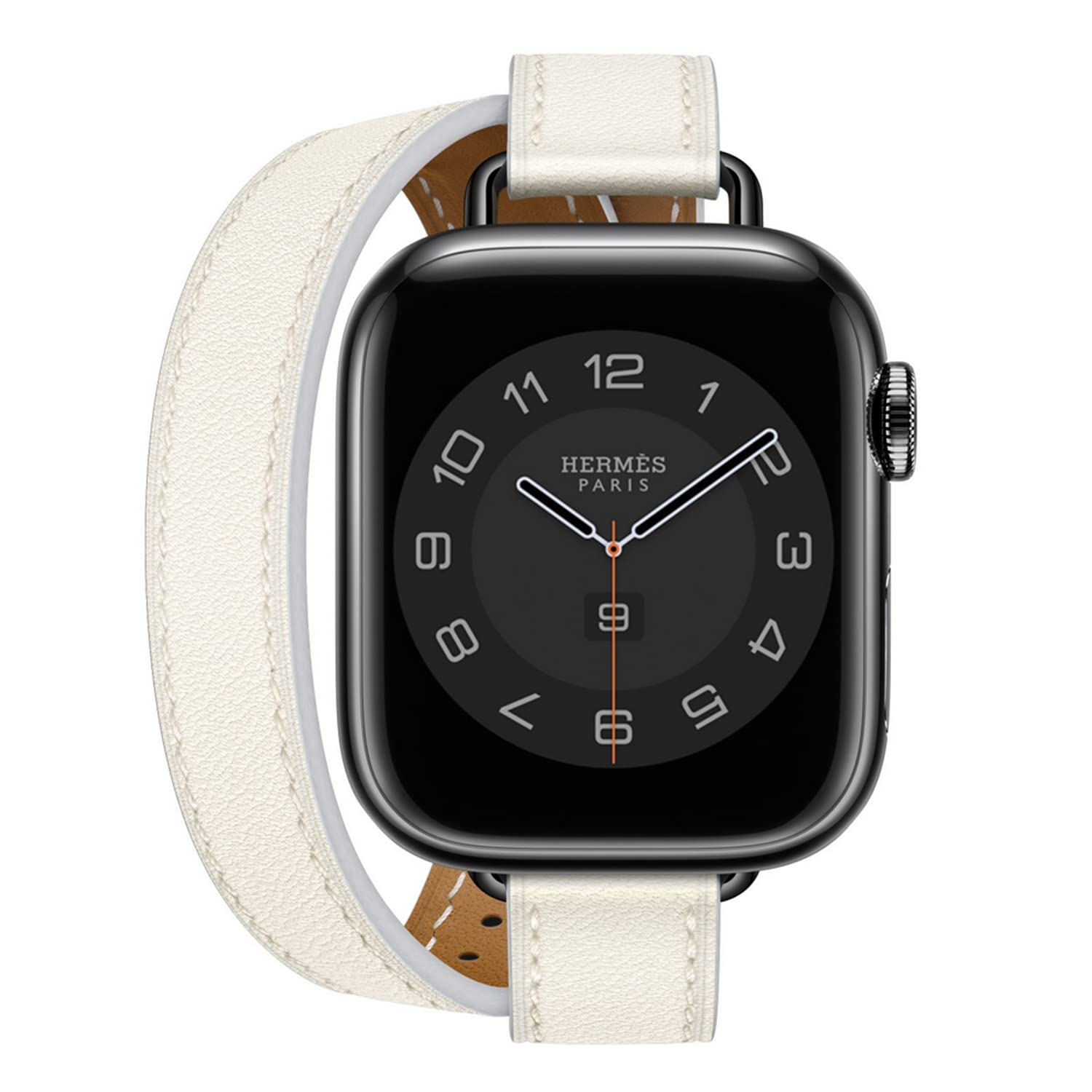 Compatible for Apple Watch Band 49mm 46mm 45mm 44mm 42mm 41mm 40mm 38mm women, Genuine Leather Double Tour Designed Slim Apple Watch Strap for iWatch Ultra 2/1 Series 1-11 SE