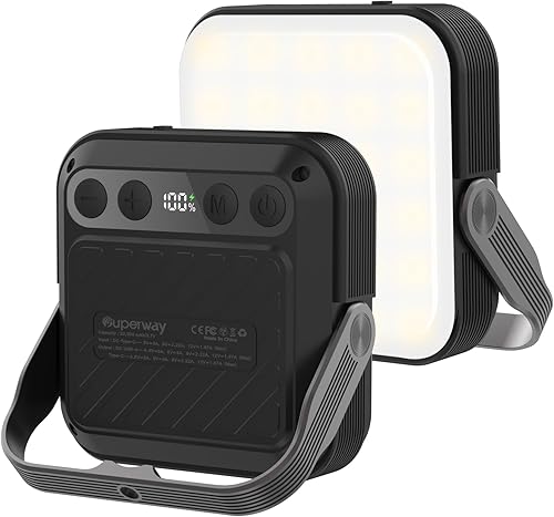 Miniatura 1 de Linterna LED recargable de 20000 mAh, 1600 lm, QC3.0 22.5 W, 4 interruptores de color, IPX5 resistente al agua, perfecta para camping, senderismo y