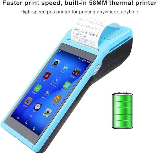 Miniatura 8 de Ciglow para impresora de recibos de terminal POS Android, impresora de escáner de código de barras de mano de 2.283 in con pantalla de 5.5 pulgadas,