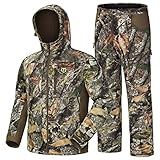 【Benutzerfreundliches Design】 Die Jagdjacken und -hosen von Tidewe sind mit vielen verstellbaren Komponenten (Bündchen, Saum, Kapuze) entworfen, um Wasser und Wind draußen zu halten, während Sie Ihre Passform anpassen. Das einzigartige Anti-Rutsch-Taillenband-Design verleiht der Jagdhose eine schöne enge Passform.