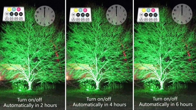 EIKEE Luces de paisaje RGB de 7 W, DCAC 12 V 24 V RGB iluinación de