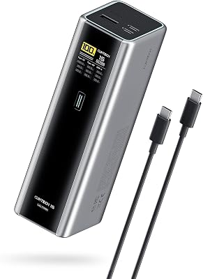CUKTECH 15 Ultra Power Bank 20000mAh 210W Totale,Caricatore Portatile con 3 porte, Laptop Caricabatterie USB C con TFT Display, Ricarica Rapida per PC portatile,MacBookPro, iPhone 15，GalaxyS23