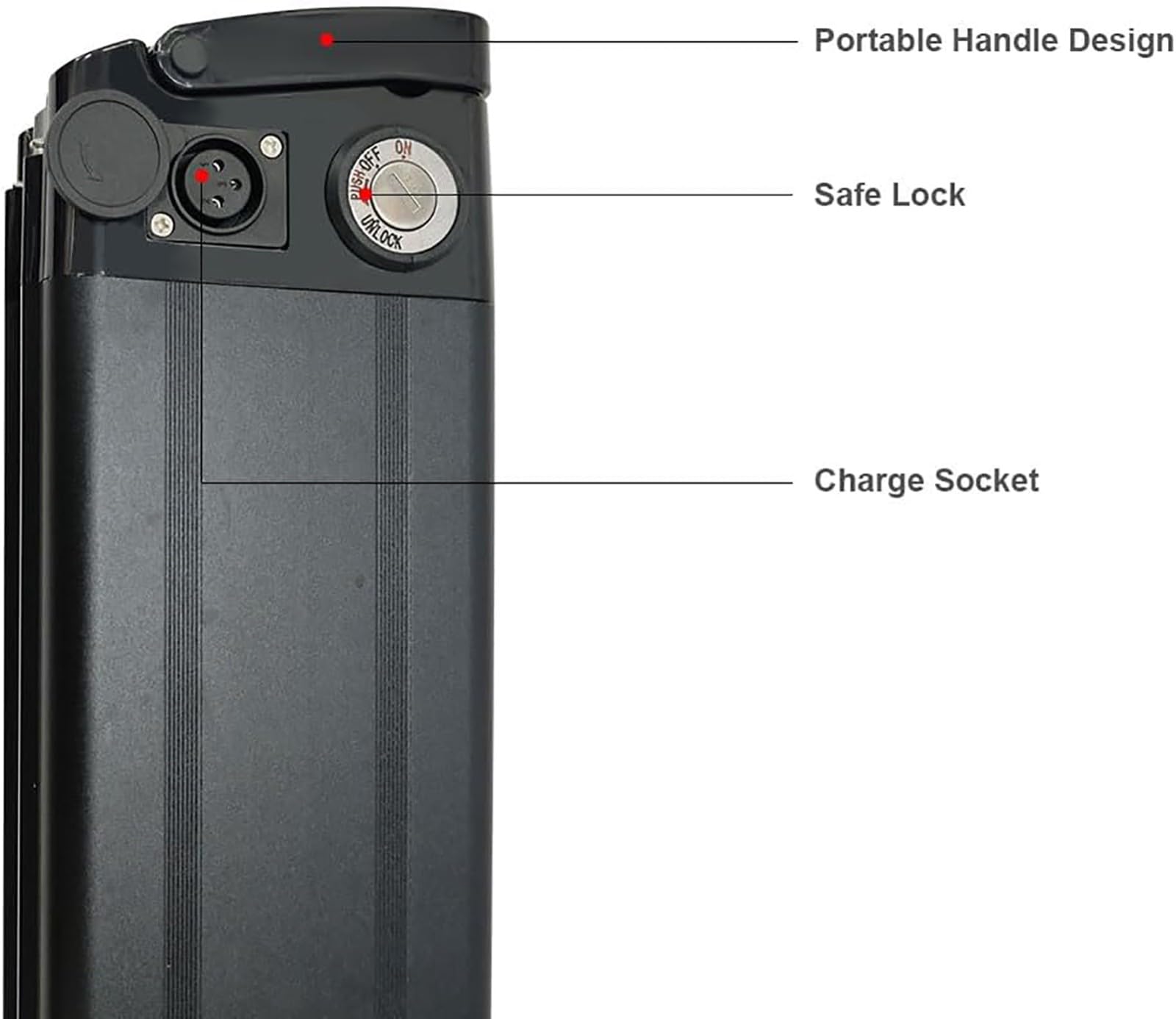 36V/48V Batterie Pour Vélo Électrique, Batterie Lithium-Ion, Bloc-Batterie Au Lithium, Avec Carte De Protection BMS Et Chargeur, Pour Moteur De 250W À 1000W 36V,13Ah