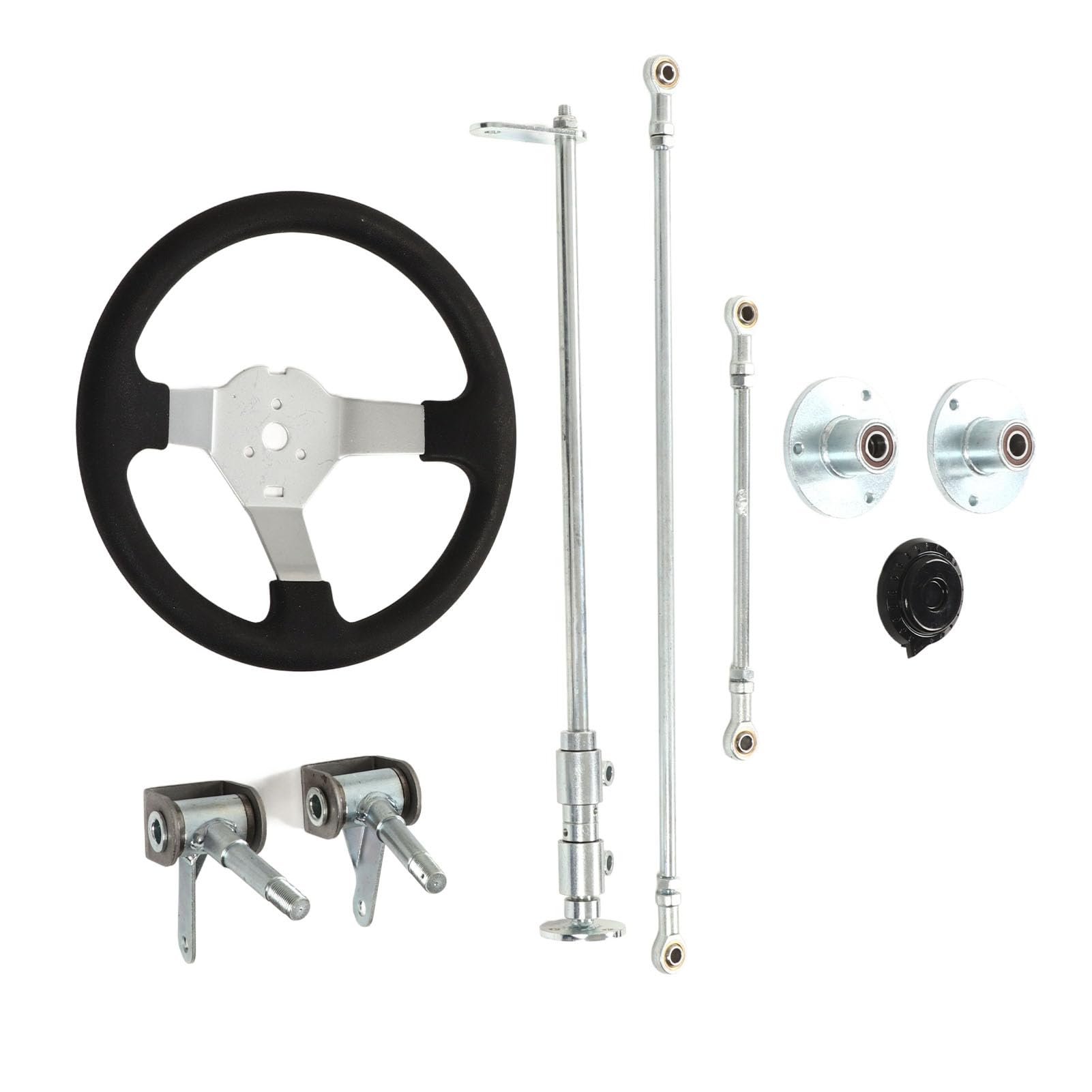 Professionelles Go-Kart-Lenkrad-Set, 300 Mm, Enge Gelenke, Empfindliche Lenkung für 100, 125, 140, 150, Go-Kart, Quad, Metall