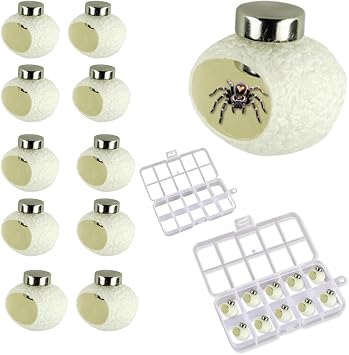 10 Sets Little Cocoon Huts for Jumping Spiders Cocoon Huts Jumping Spider Enclosure Accessories Pet Reptile Hide Habitat Accessories