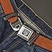 Buckle-Down Seatbelt Belt - Wood Grain2 Horizontal Reddish Brown - 1.5