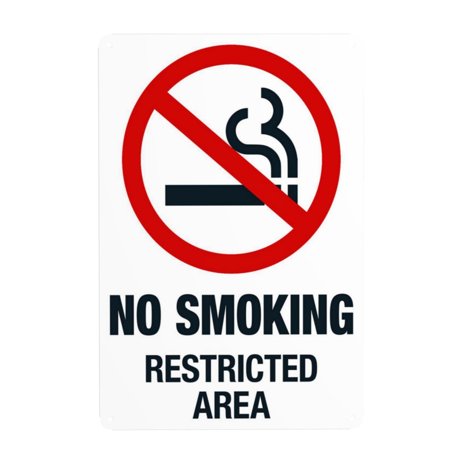 Zone Rule Vintage Metal Sign, Smoking Behavior Fully Prohibited Inside Restricted Managed Premises Decor 8x12 Inch