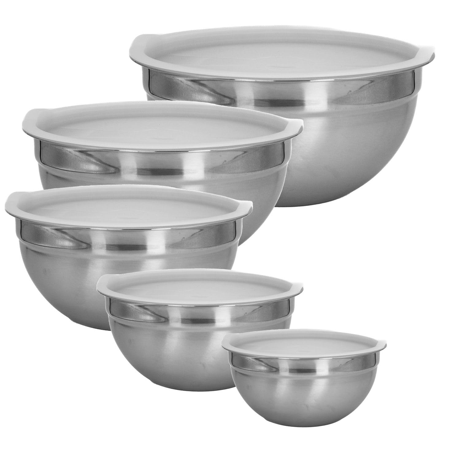 Bols à mélanger avec couvercles pour optimiser l'espace et conserver vos aliments au frais