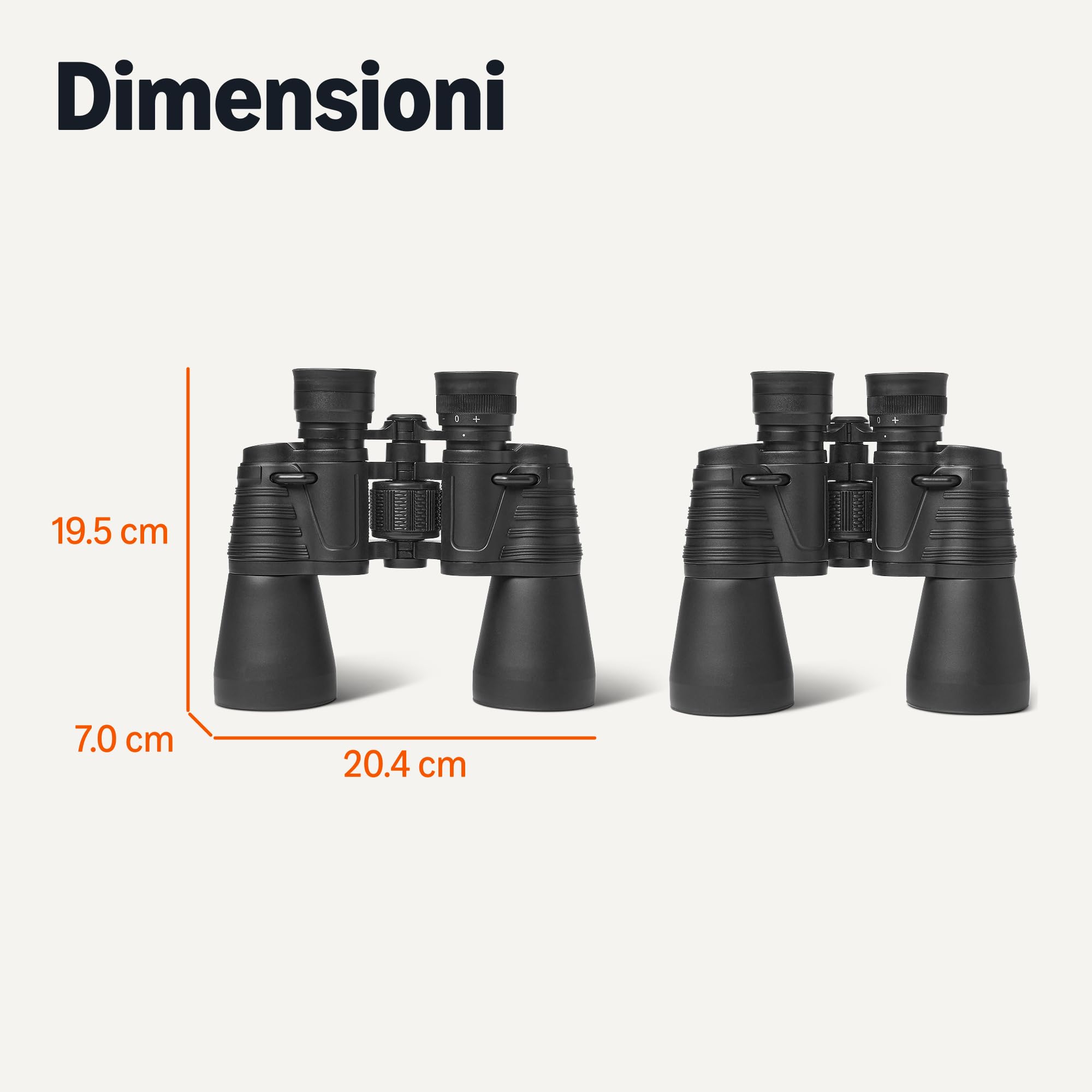 Amazon Basics - Binocolo ad Alta Potenza 7x50, Ampio Campo Visivo, Ottica FMC, Compatibile con Treppiede, Nero, Confezione da 1