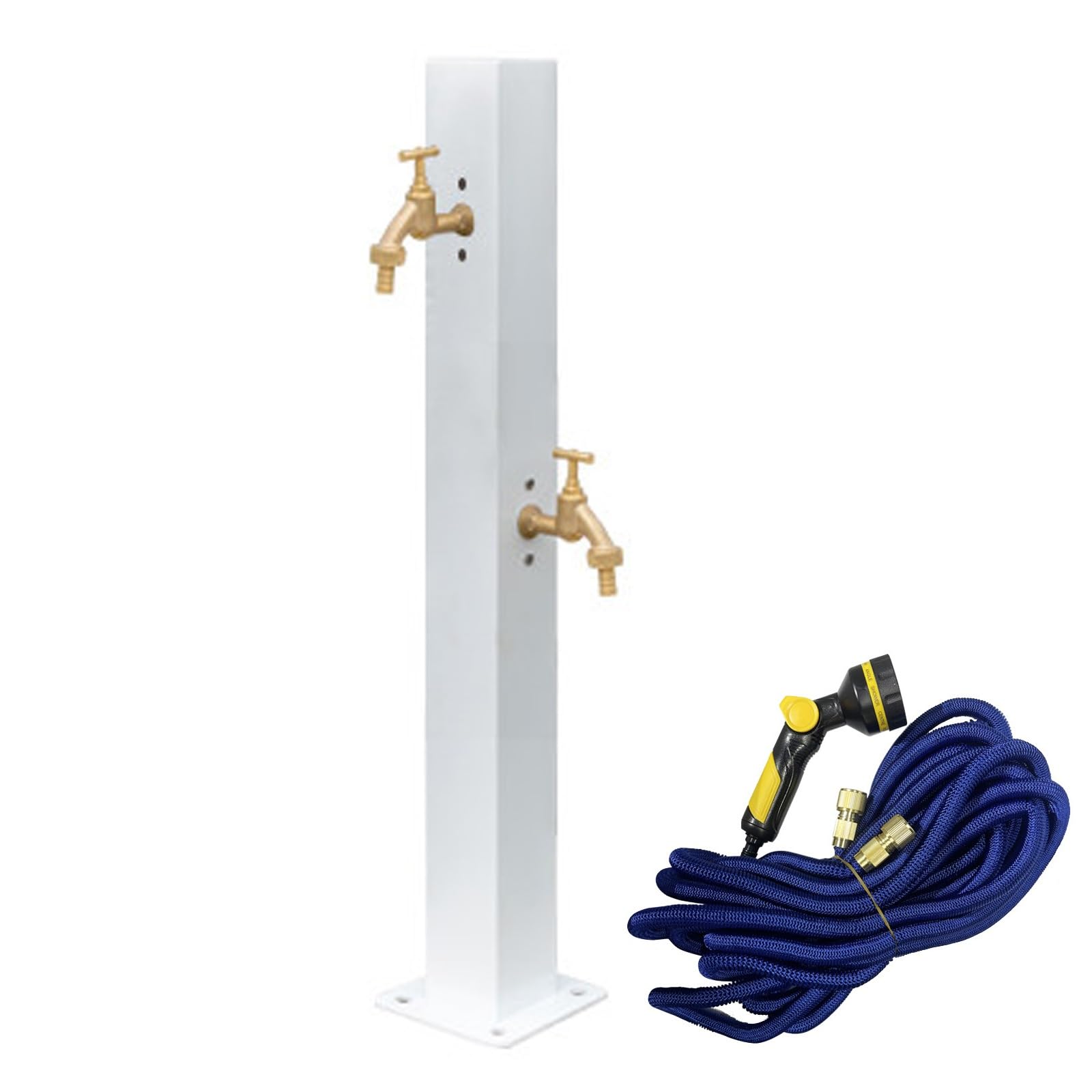 Outdoor Vertical Garden Water Column, Double headed freeze proof outdoor faucet Water Column, Farm, yard, backyard, lawn irrigation(65cm/25.6in)