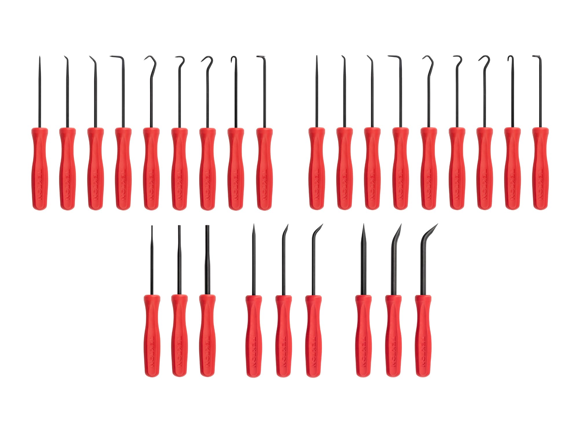 TEKTON Pick, Hook, and Mini Pry Bar Set, 27-Piece | LVR10006