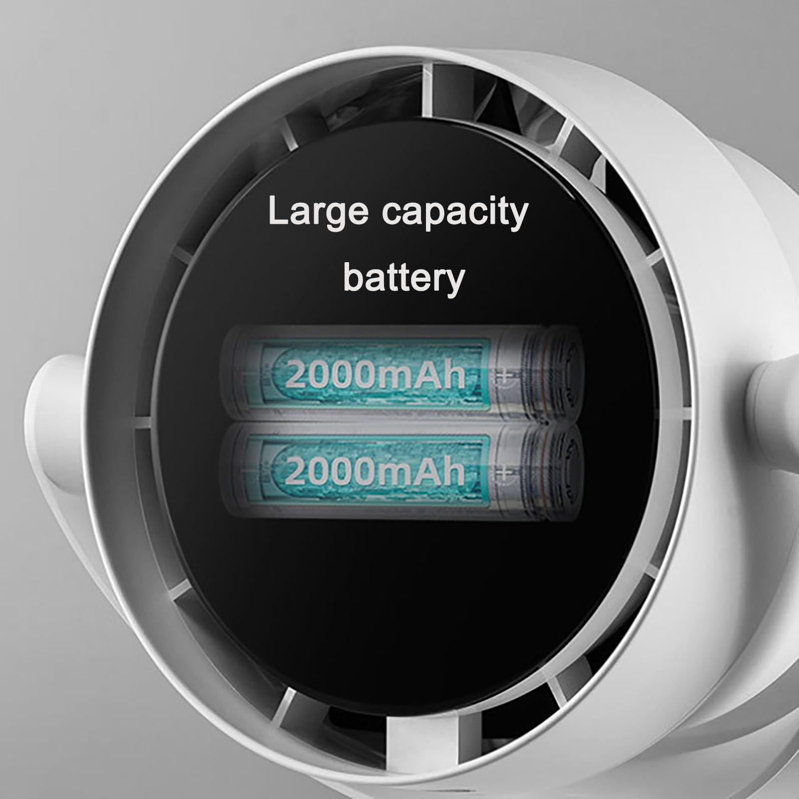 Ventilatore Portatile Ricaricabile con Clip, Ventole da Tavolo Silenziose con Clip da 4000 Mah con Display Led, Timer a 9 Velocità, Controllo della Velocità Infinita a 100 Fasi, Ventilatore Rotante