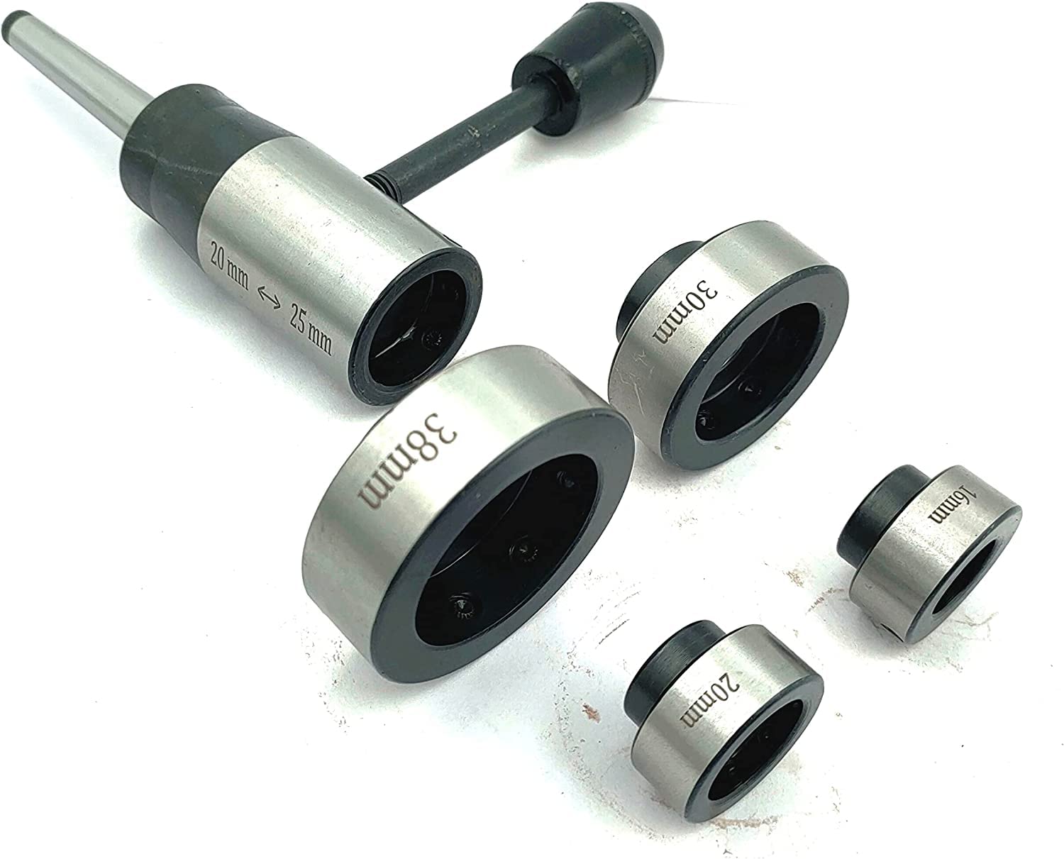 Buyohlic Precision Threading with Metric Dies 16, 20, 25, 30, 38 mm Holder Capacity for Threading on Lathe (Morse Taper 2 (MT2))